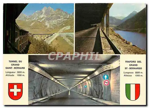 Cartes postales moderne Tunnel et galeries du Grand St Bernard