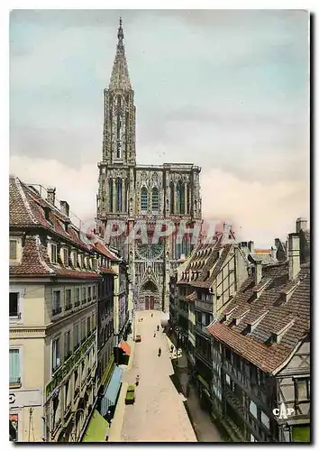 Cartes postales moderne Strasbourg La Rue Merciere et la Cathedrale