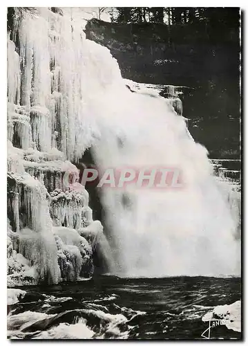 Moderne Karte Villers le Lac Le Saut du Doubs en hiver