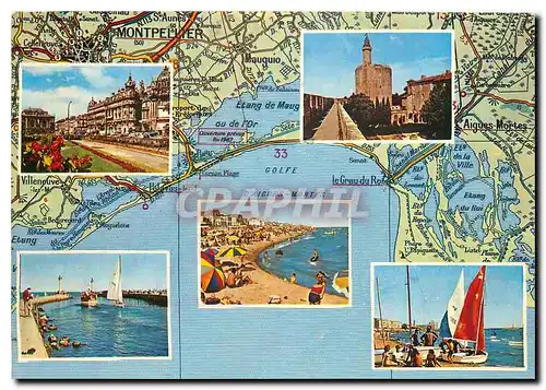 Cartes postales moderne En parcourant la Cote Mediterranneenne Souvenir de Vacances
