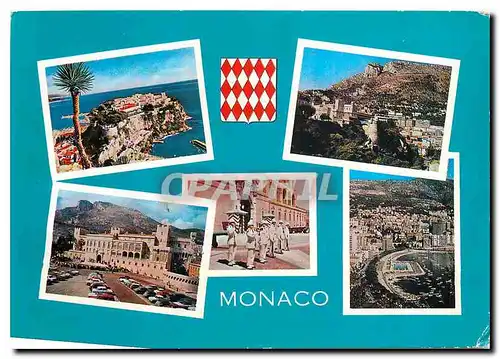 Moderne Karte Monaco Souvenir de la Cote d'Azur