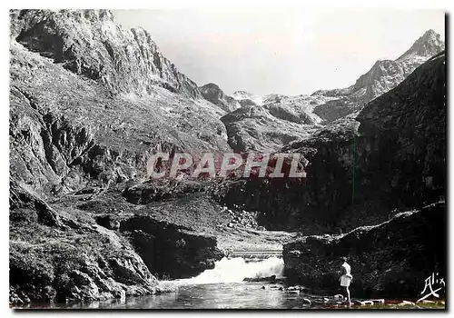 Moderne Karte Luchon Superbagneres Le Massif du Portillon vu d'Espingo