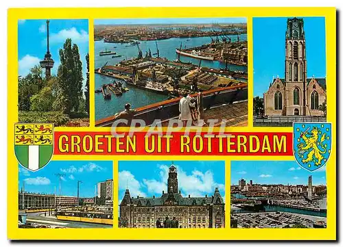 Moderne Karte Groeten uit Rotterdam