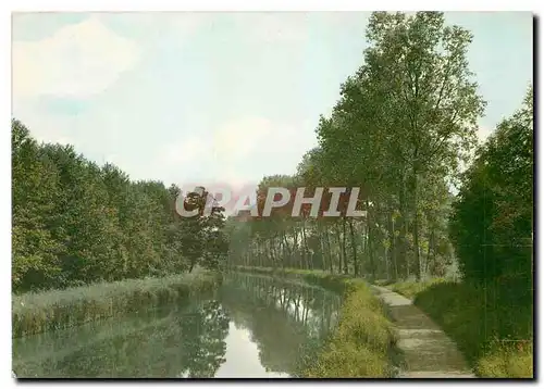 Moderne Karte Villiers sur Yonne Nievre Les bords du Canal du Nivernais