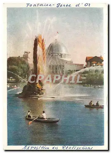 Moderne Karte Fontaine Genbe d'Or Exposition des Realisations