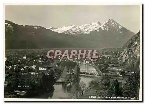 Moderne Karte Interlaken vom Hohbuhl Harder