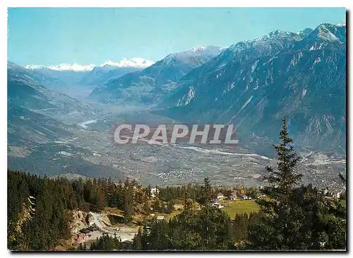 Cartes postales moderne Des environs de Montana Crans Vue sur la Plaine du Rhone