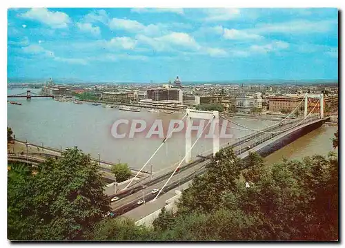 Moderne Karte Budapest Elisabeth Bridge