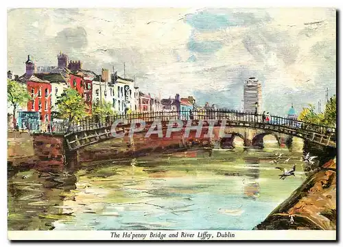 Cartes postales moderne The Ha'penny Bridge and River Liffey Dublin