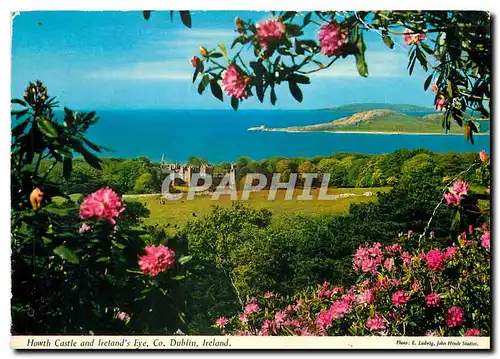 Moderne Karte Howth Castle and Ireland's Eye Co Dublin Ireland