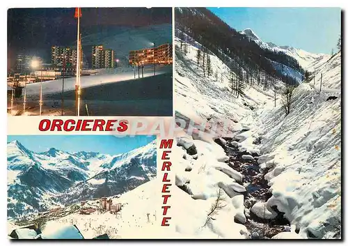 Cartes postales Orcieres Merlette Merlette la nuit Vue Generale