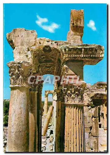 Moderne Karte Lebanon Detail des Colonnes du Temple de Bacchus