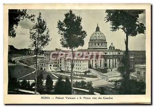 Cartes postales moderne Roma Palazzi Vaticani e S Pietro visti dai Giardini