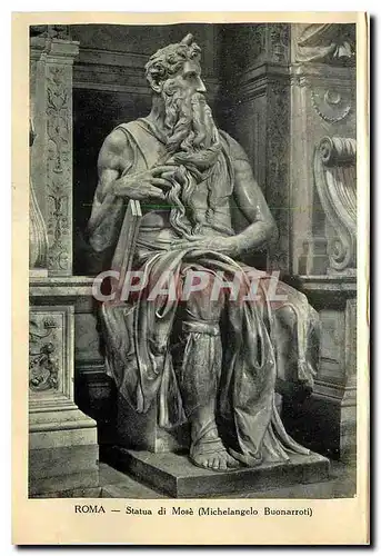 Moderne Karte Roma Statua di Mose