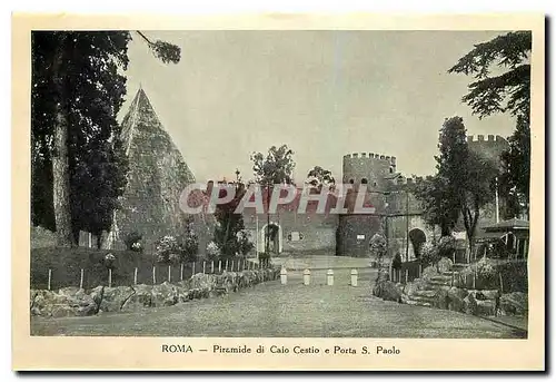 Cartes postales moderne Roma Piramide di Caio Cestio e Porta S Paolo