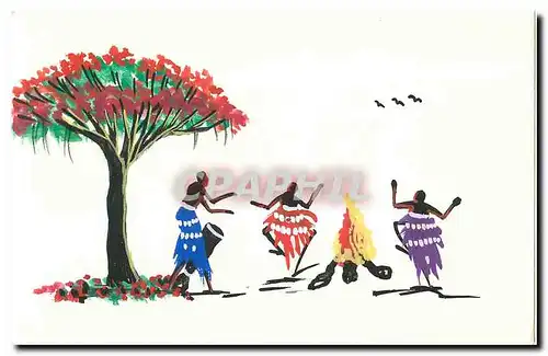 Cartes postales moderne Danseurs (dessin a la main)