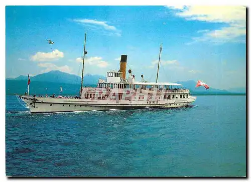 Moderne Karte Lac Leman Bateau Montreux