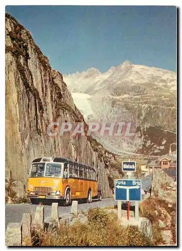 Moderne Karte Swiss Alpine Postal Buses