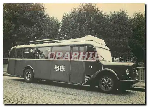 Moderne Karte Trolleybus Nr 53 BVB