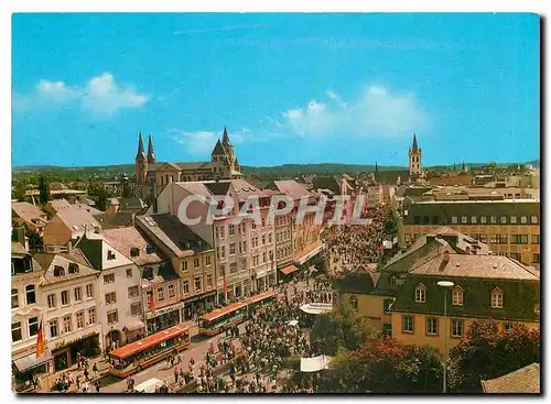 Moderne Karte Trier Mosel Blick auf die Domgruppe