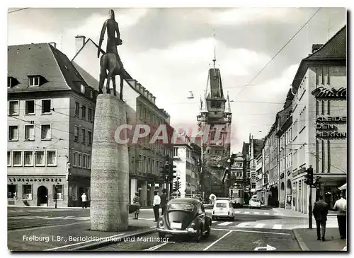 Cartes postales moderne Freiburg Bertoldsbrunnen und Martinstor