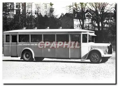 Moderne Karte verein tram-museum zuerich Saurer-Autobus Nr.11