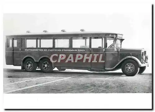 Moderne Karte verein tram-museum zuerich FBW-Autobus Nr.32