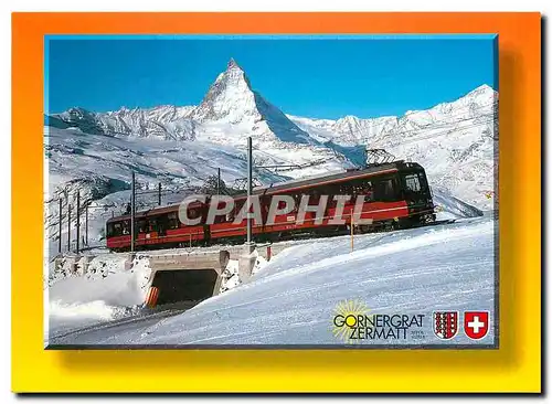 Cartes postales moderne Gornergrat - Zermatt 3131m Gorgergrat-Bahn mit Matterhorn