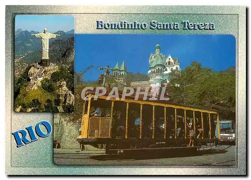 Moderne Karte Brasuk Turistico Rio de Janeiro Santa Tereza tram