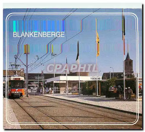 Cartes postales moderne Blankenberge Bureau de Tourisme Station et Eglise