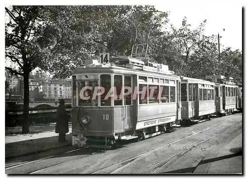 Moderne Karte verein tram-museum zuerich Motorwagen Ce 2/2 10 der St. St. Z. Bahnhofquai 1940