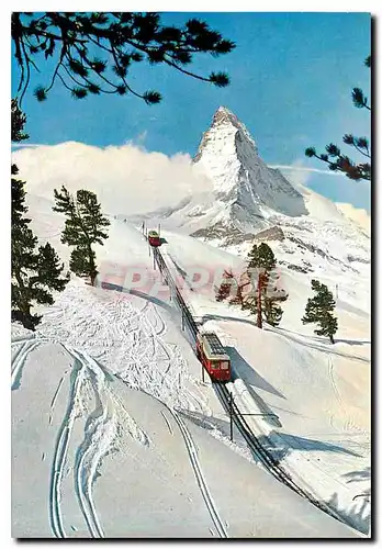 Cartes postales moderne Zermatt Gornergrat mit Matterhorn