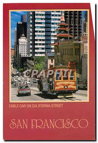 Cartes postales moderne San Francisco Cable car on California Street