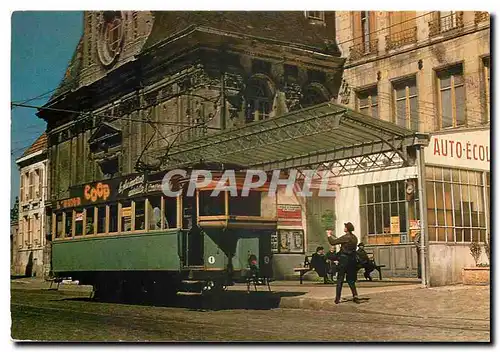 Cartes postales moderne Cremaillere de Laon (CL) Terminus ''Haut'' de l'Hotel de Ville en 1957