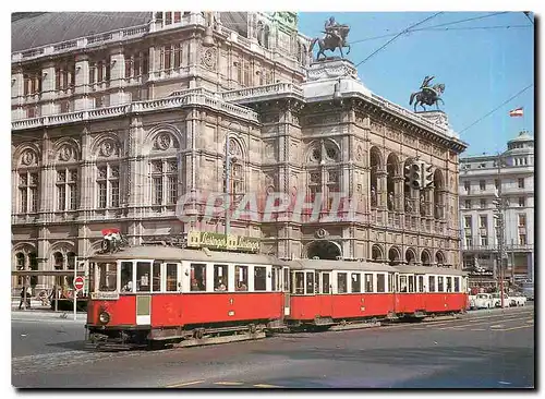 Moderne Karte Wien 9-1964. Motrice N.4553 ligne B devant l'Opera d'Etat