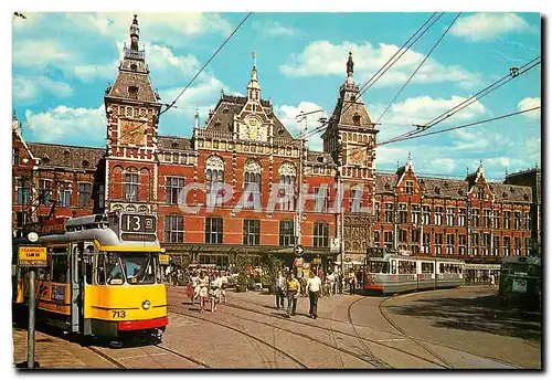 Moderne Karte Amsterdam / Holland The Central Station