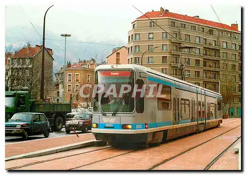 Cartes postales moderne Grenoble (Mars 1987) Le nouveau Tramway