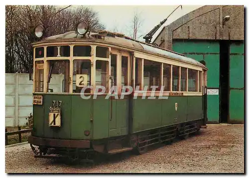 Cartes postales moderne Tramways de Lille (TELB) Motrice a essieux radiants et galets directeurs No.717