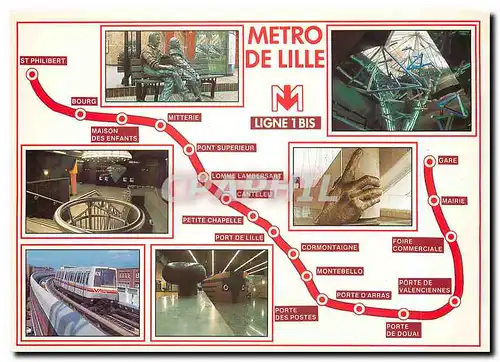 Cartes postales moderne Metro de Lille