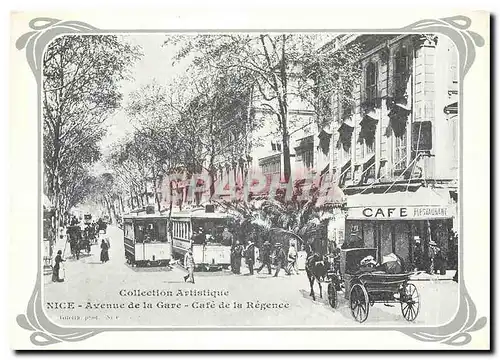 Cartes postales moderne Nice Avenue de la Gare Cafe de la Regence