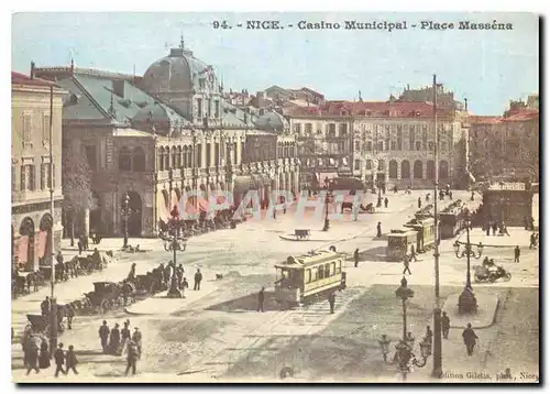 Moderne Karte Nice La Place Massena en 1905