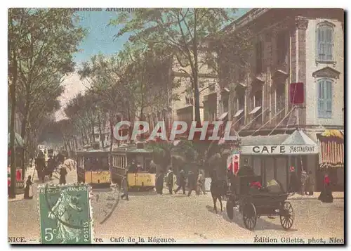 Moderne Karte Nice Ancienne Avenue de la Gare en 1910