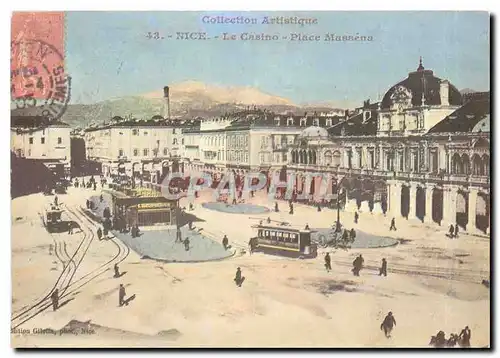 Cartes postales moderne Nice La Place Massena en 1905