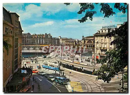 Cartes postales moderne Zuerich Blick auf Central und Bahnhofbruecke