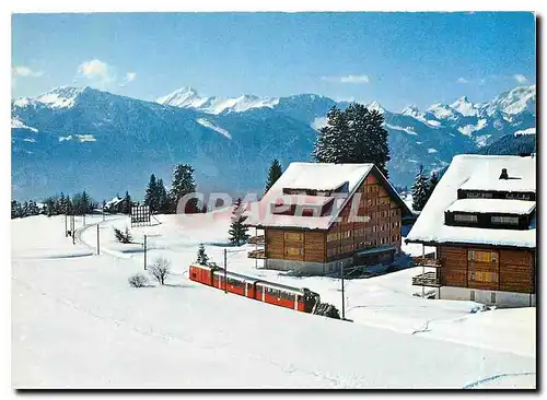 Moderne Karte Villars s/Ollon et les Alpes Valaisannes