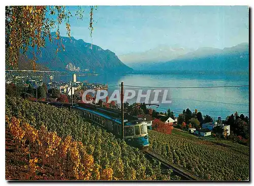 Cartes postales moderne Montreux Vue sur le Lac Leman et Dents du Midi