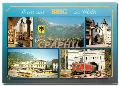 Moderne Karte Brig im Wallis