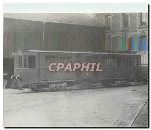 Cartes postales moderne Depot de Bellevue Motrice 1 (ex Nancy) a boggies tractant un wagon tombereau CFVE vers 1930