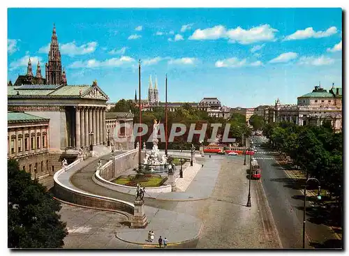 Moderne Karte Vienna The Ringstrasse the houses of parliament