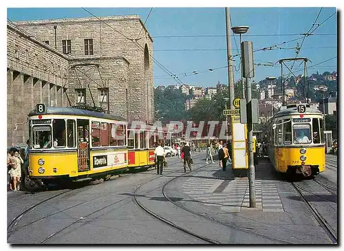 Cartes postales moderne Linie 8 und Linie 15 stehen im Sommer 1970 abfahrbereit